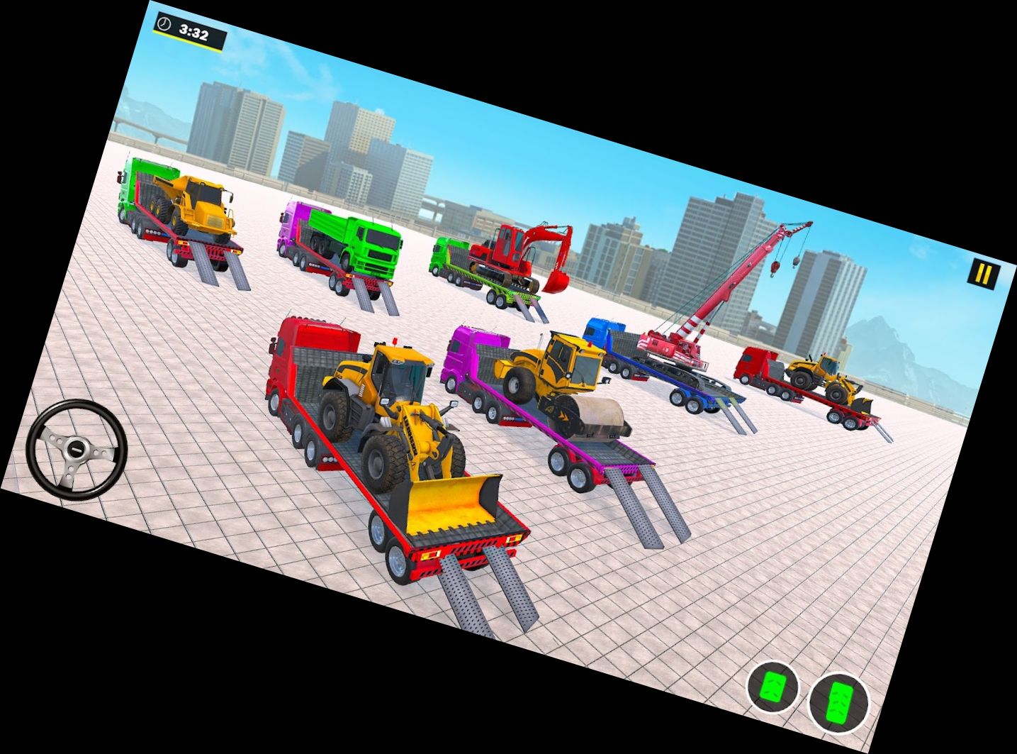 Camión de Excavadora Transportista 3D