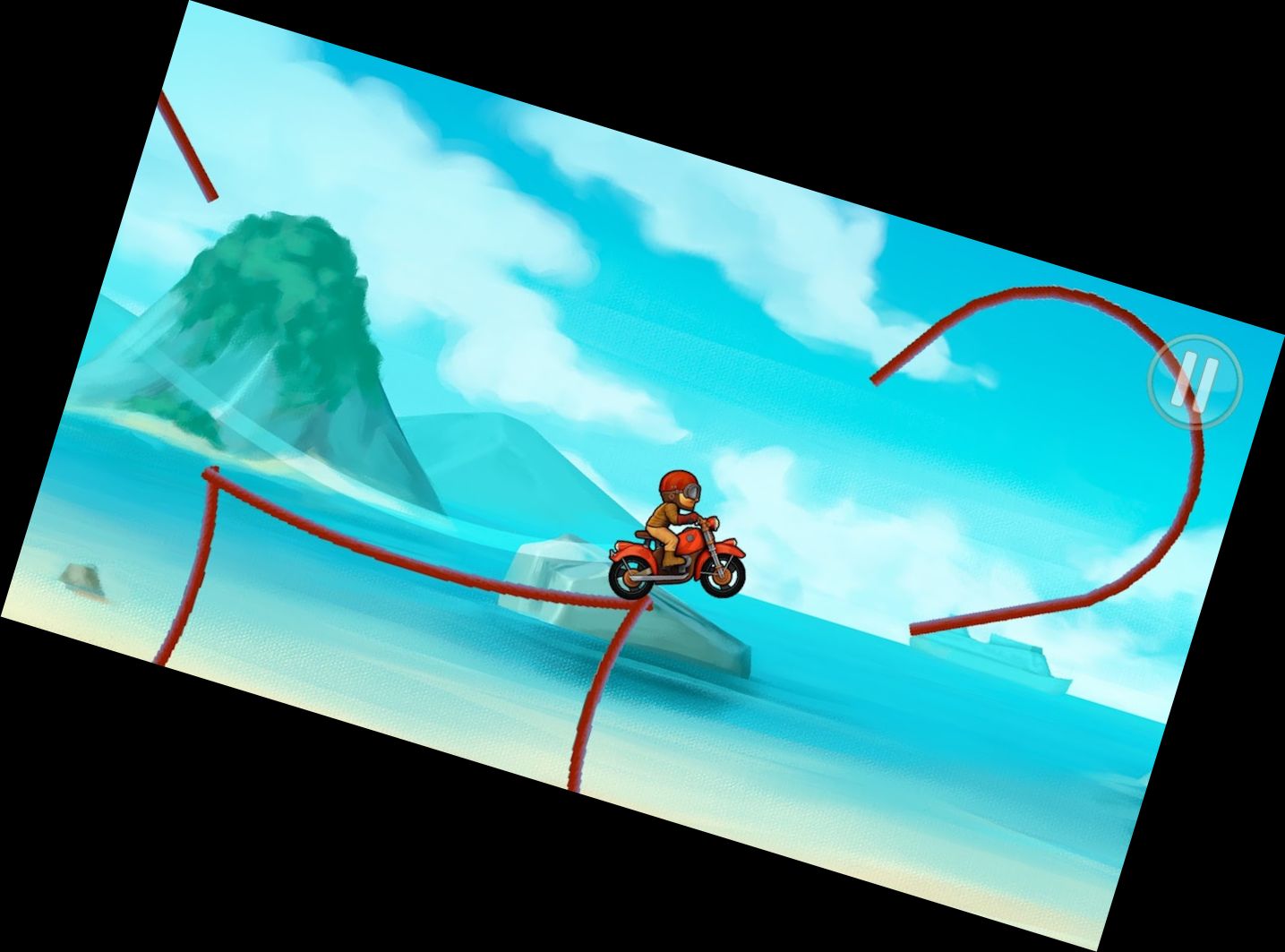 Rennen mit dem Fahrrad: Motorrad