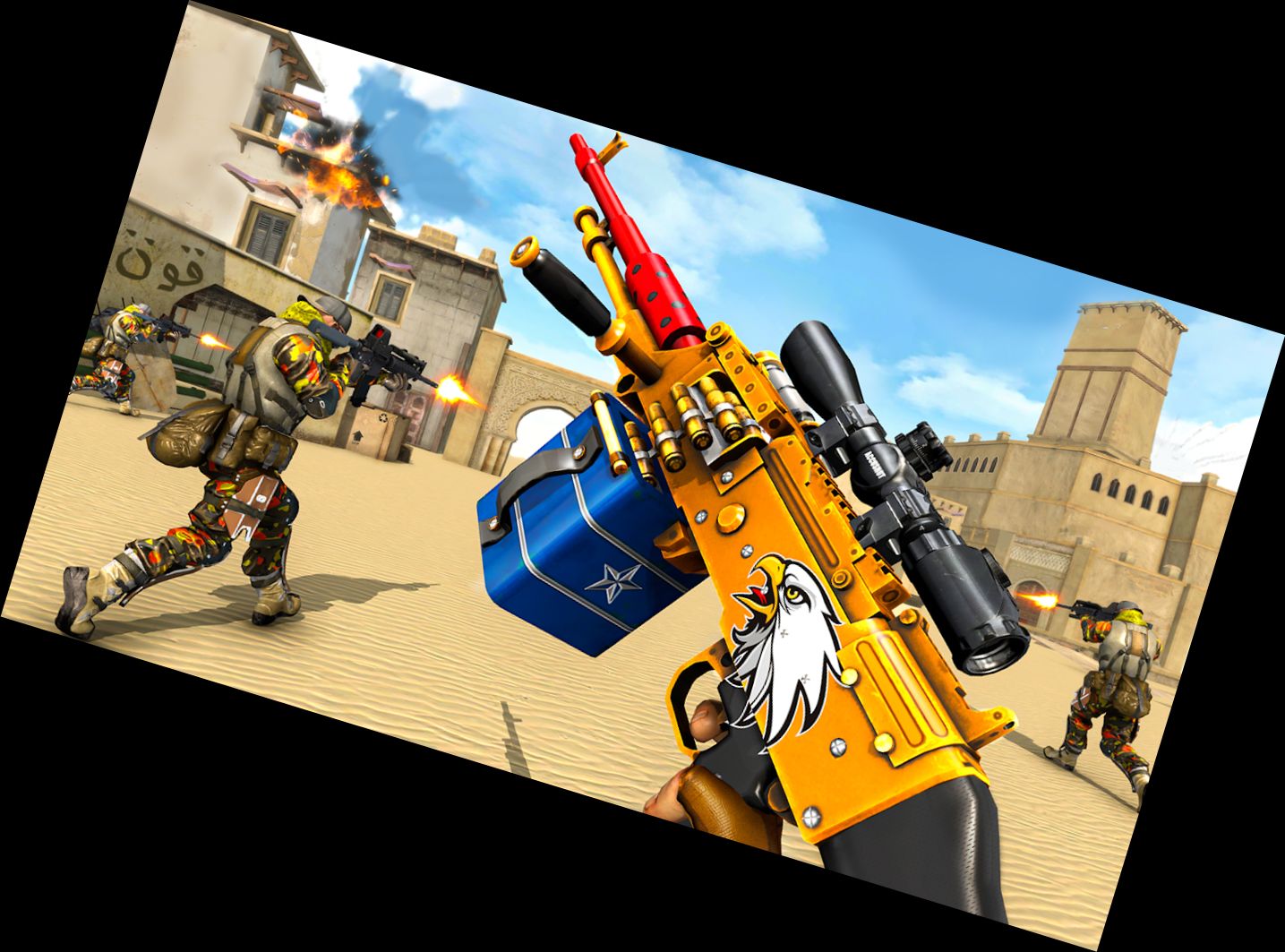 Ego-Shooter-Angriff: Waffenspie