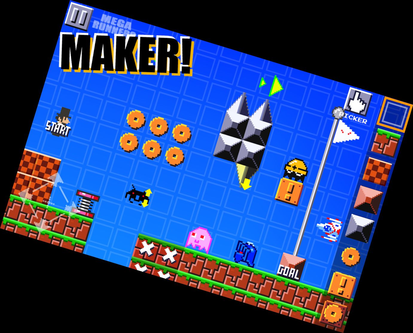 Super Mega Läufer: Level-Editor