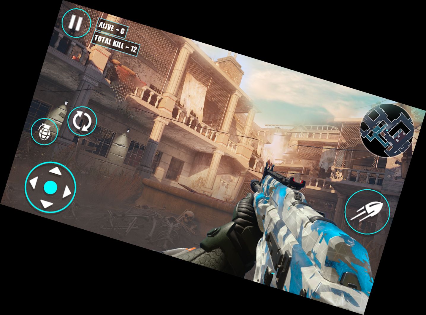 Ruf des Gewehrschießenspi