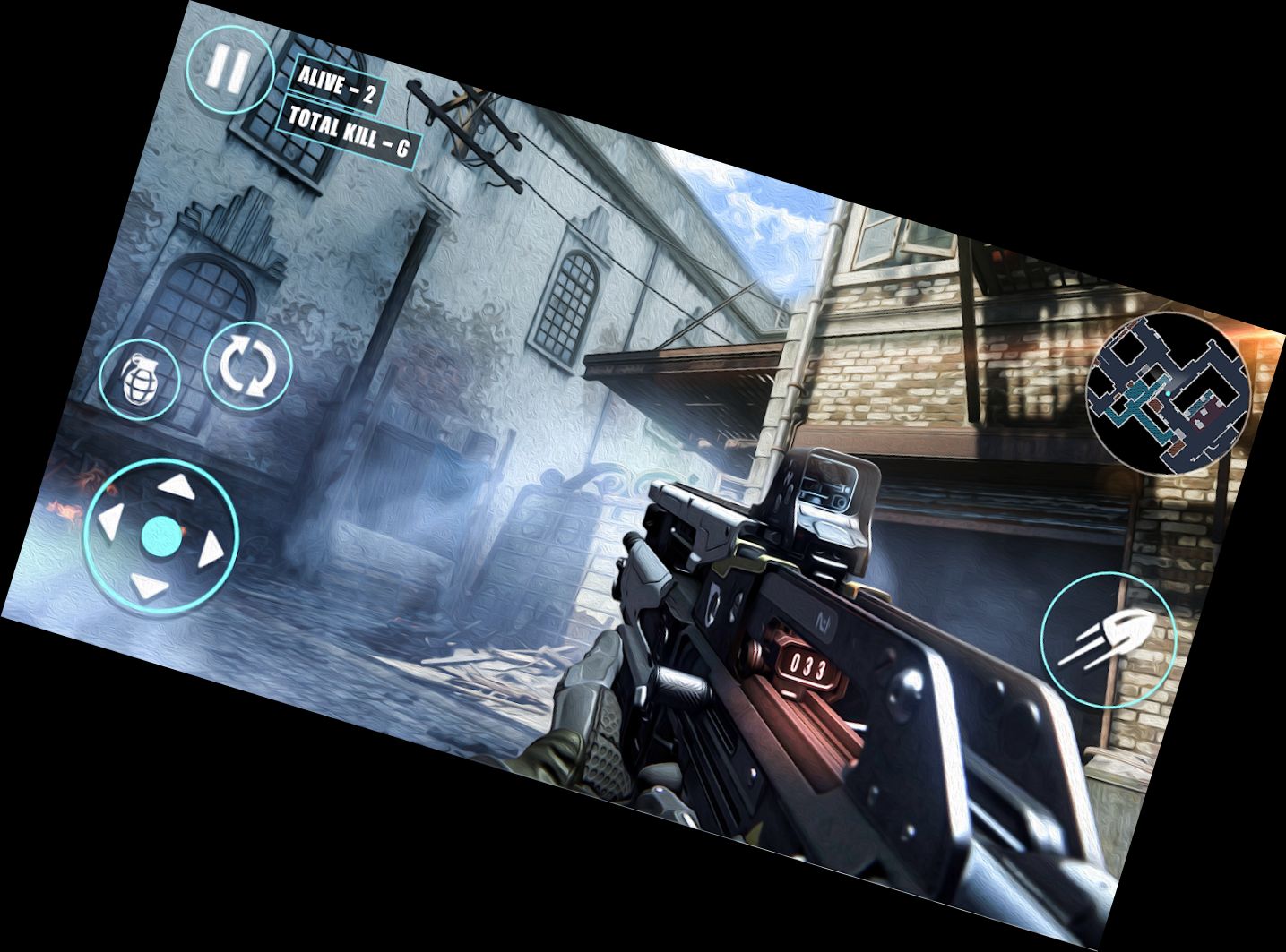 Ruf des Gewehrschießenspi