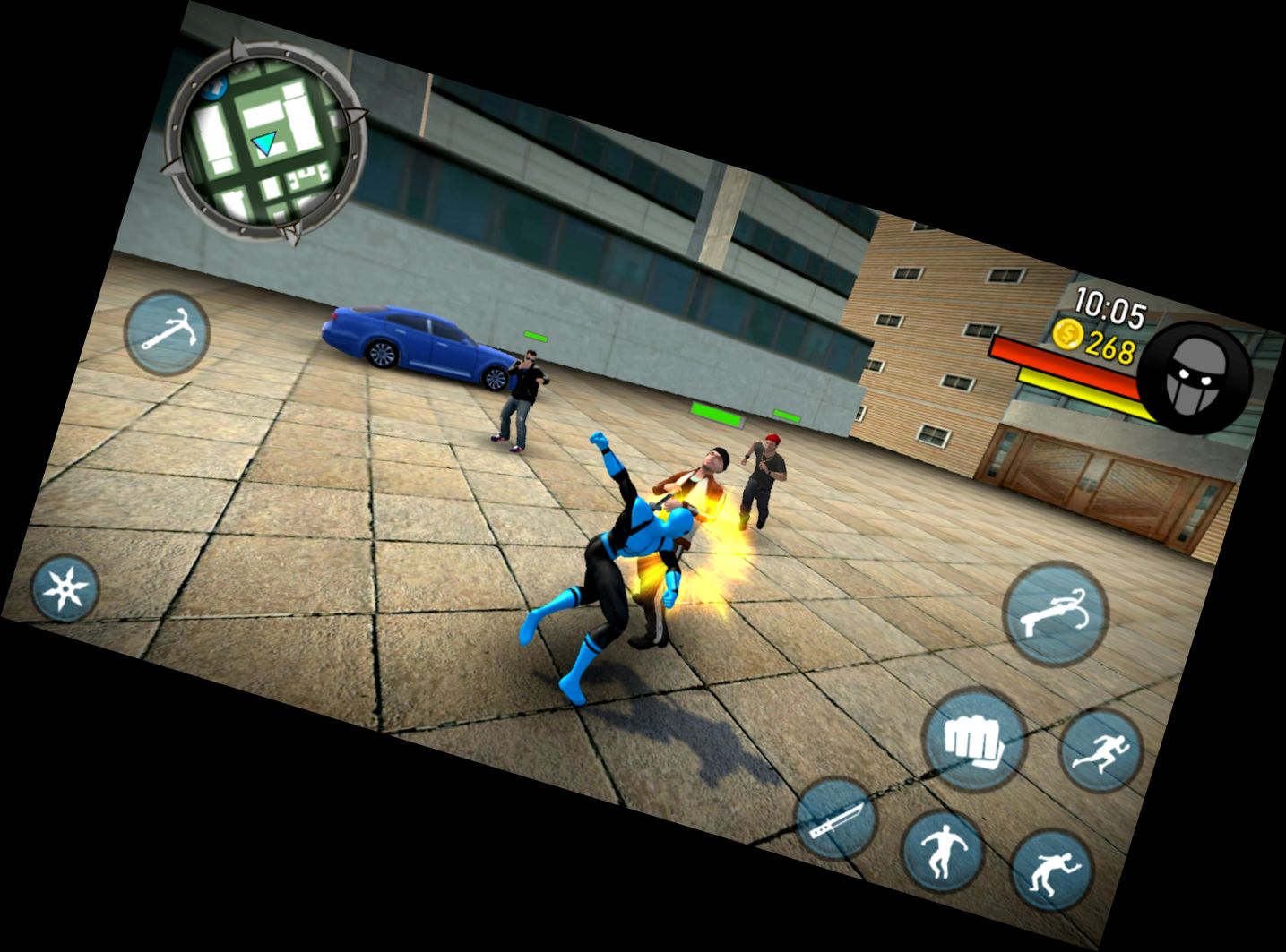 Blue Stealth Warrior: Power Hero Game