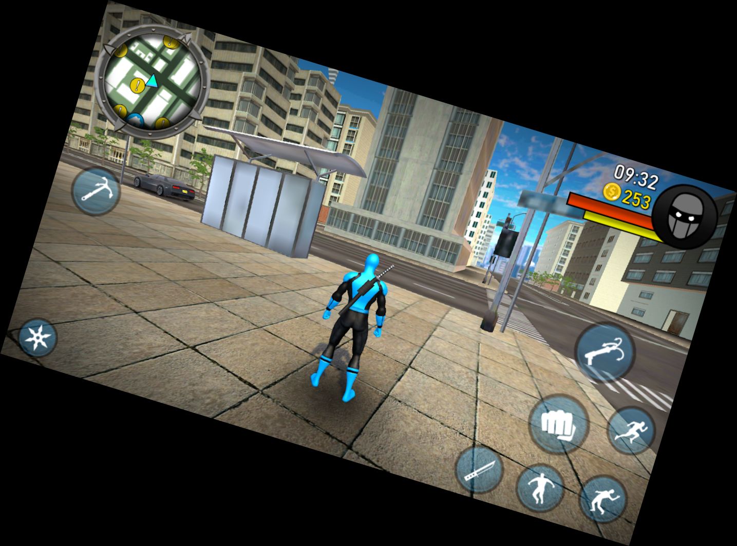 Blue Stealth Warrior: Power Hero Game