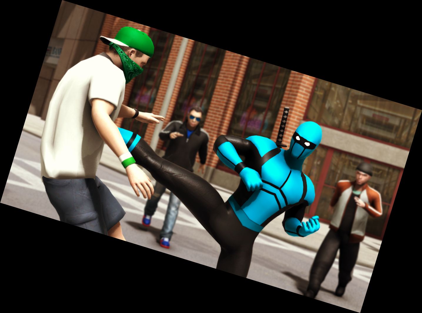 Blauer Ninja: Superhelden-Spiel