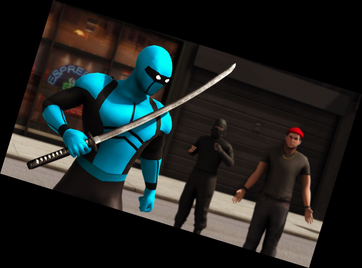 Blauer Ninja: Superhelden-Spiel