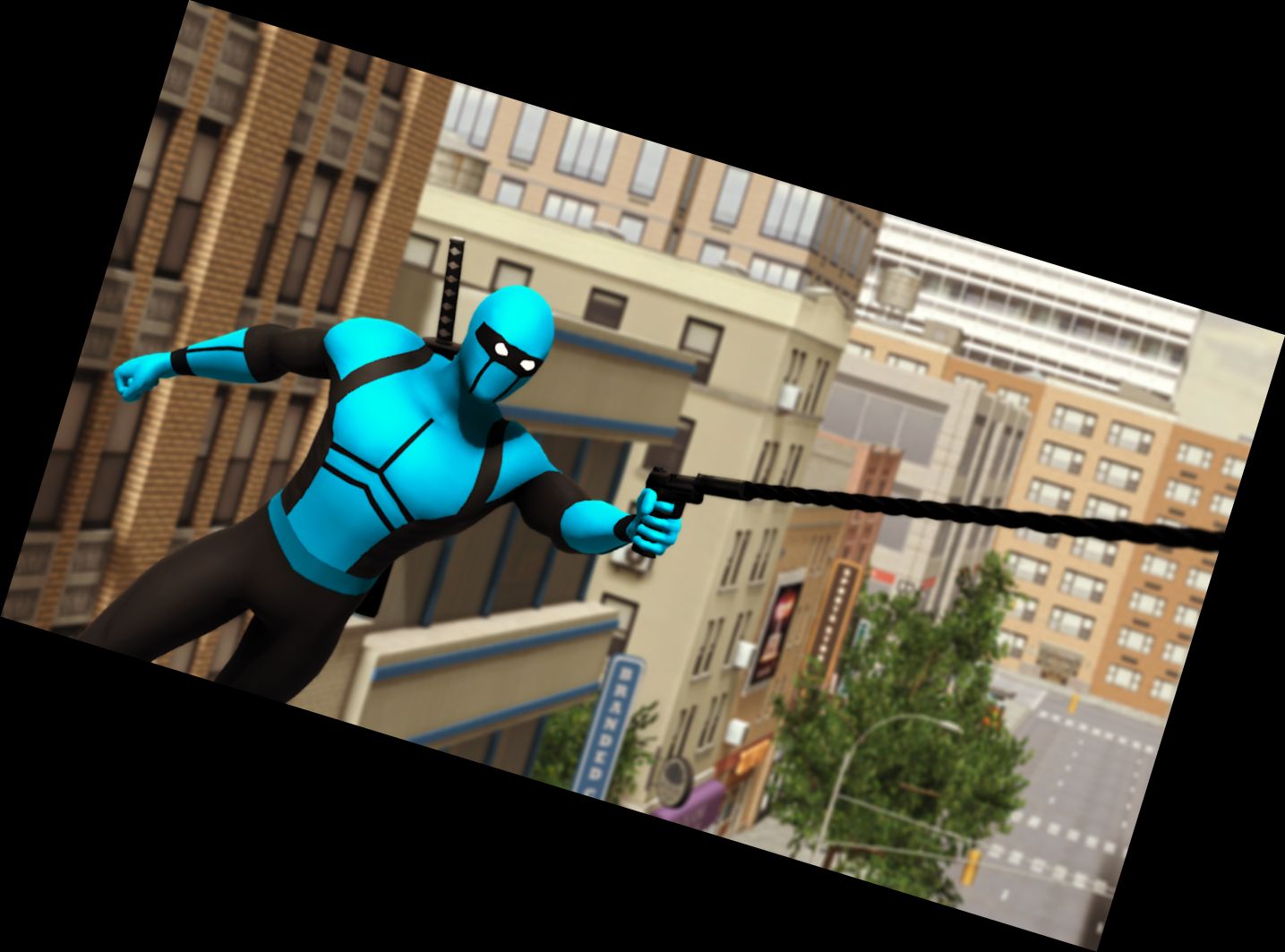 Blue Stealth Warrior: Power Hero Game