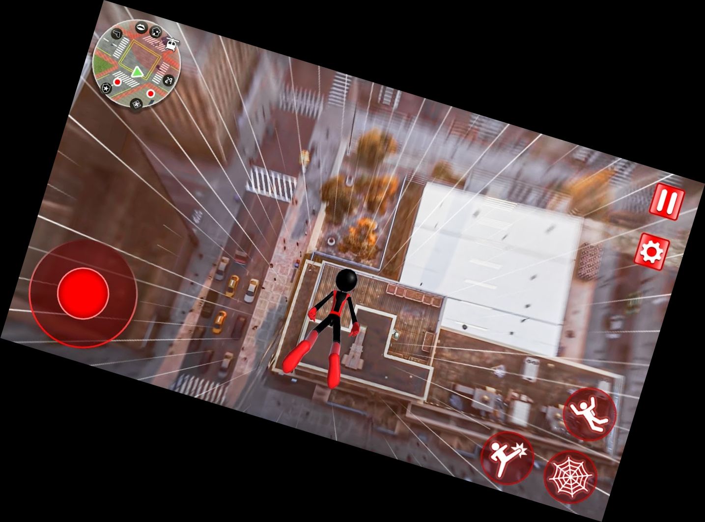 Spinne Stickman Seilhelden Spiel