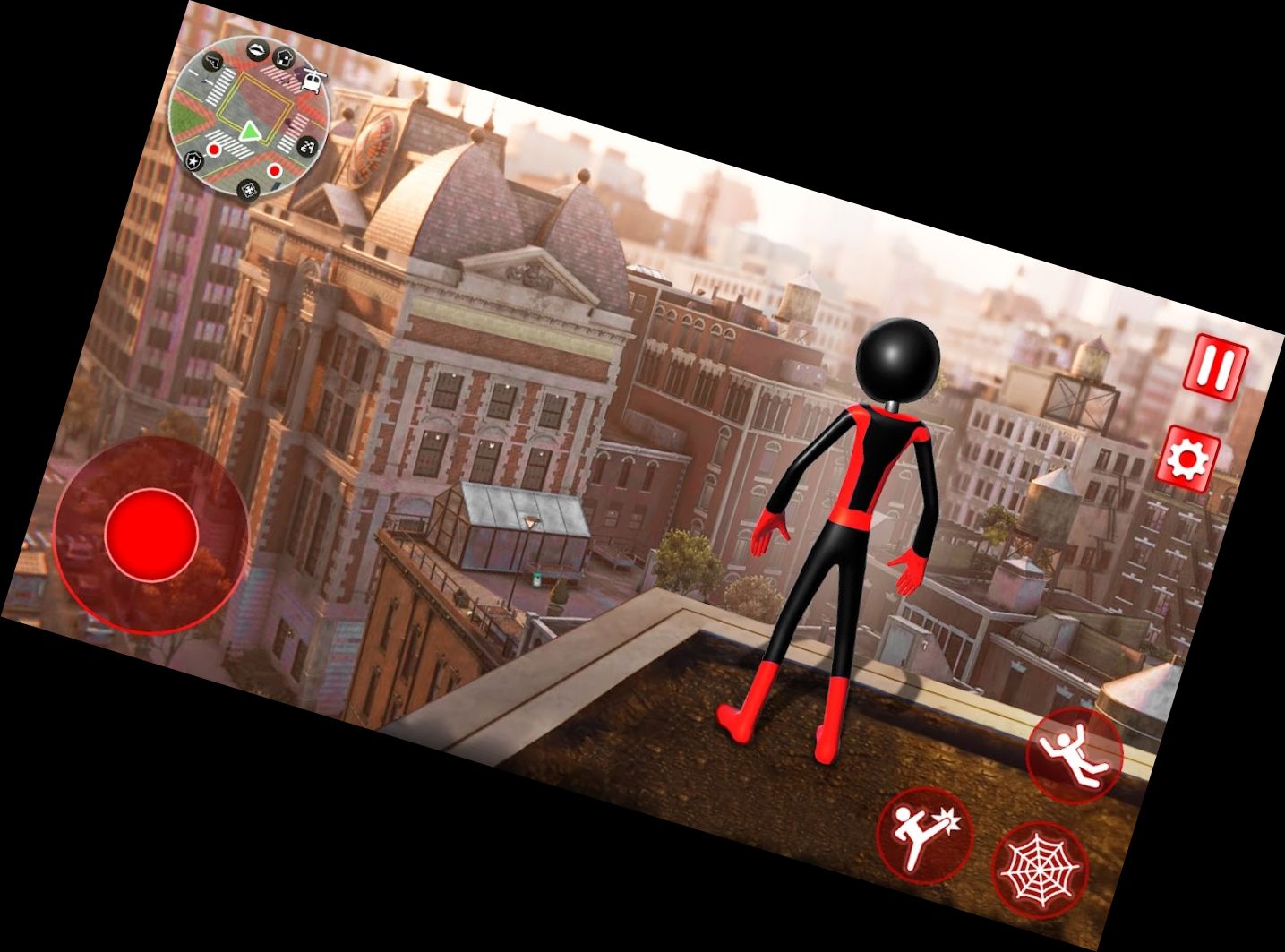 Spinne Stickman Seilhelden Spiel