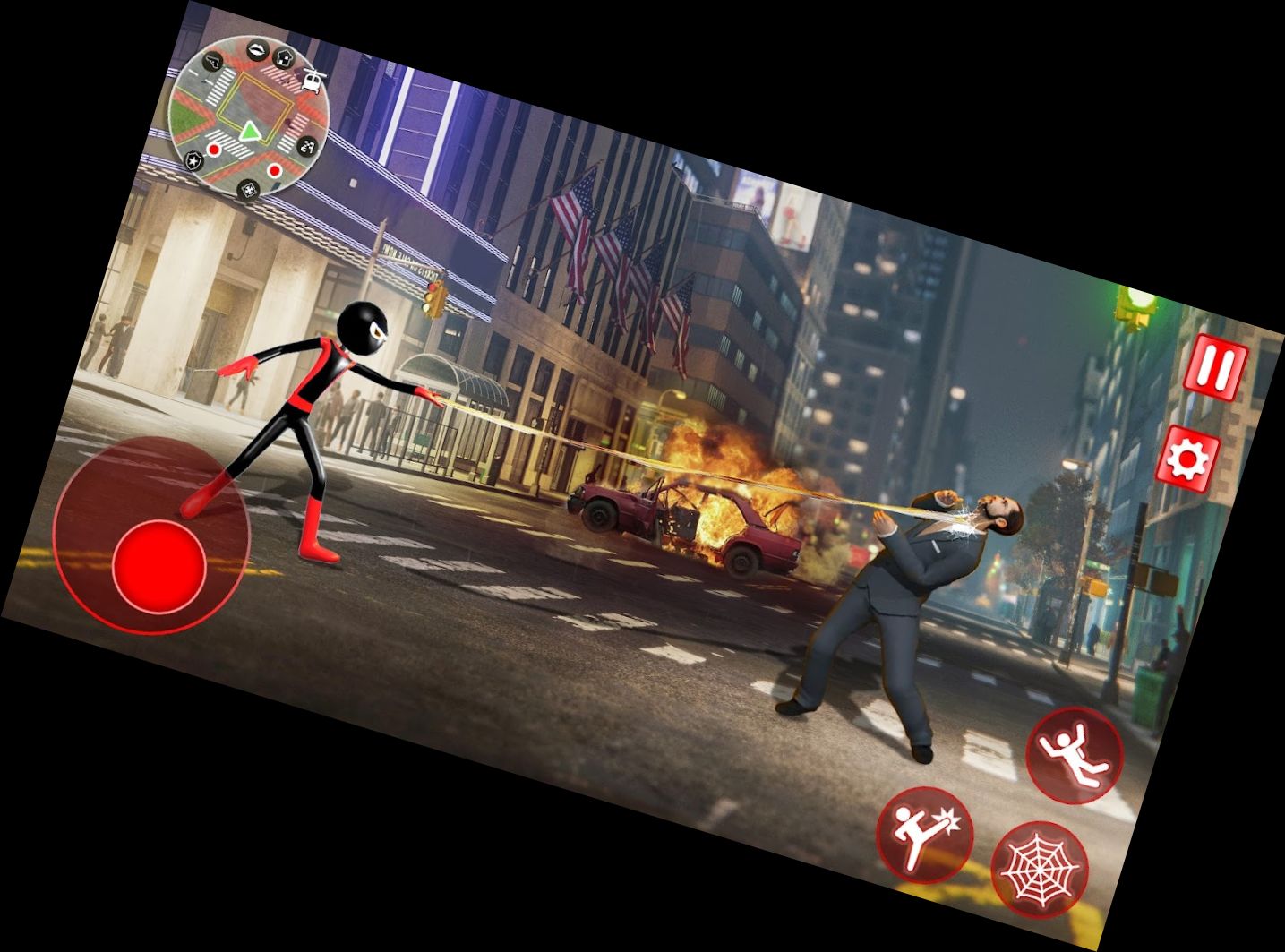 Swing Warrior Stickman Rope Hero Game