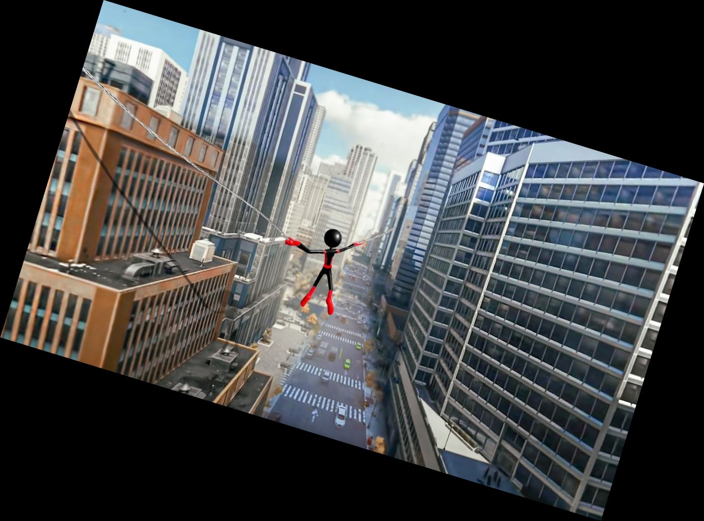 Spinne Stickman Seilhelden Spiel