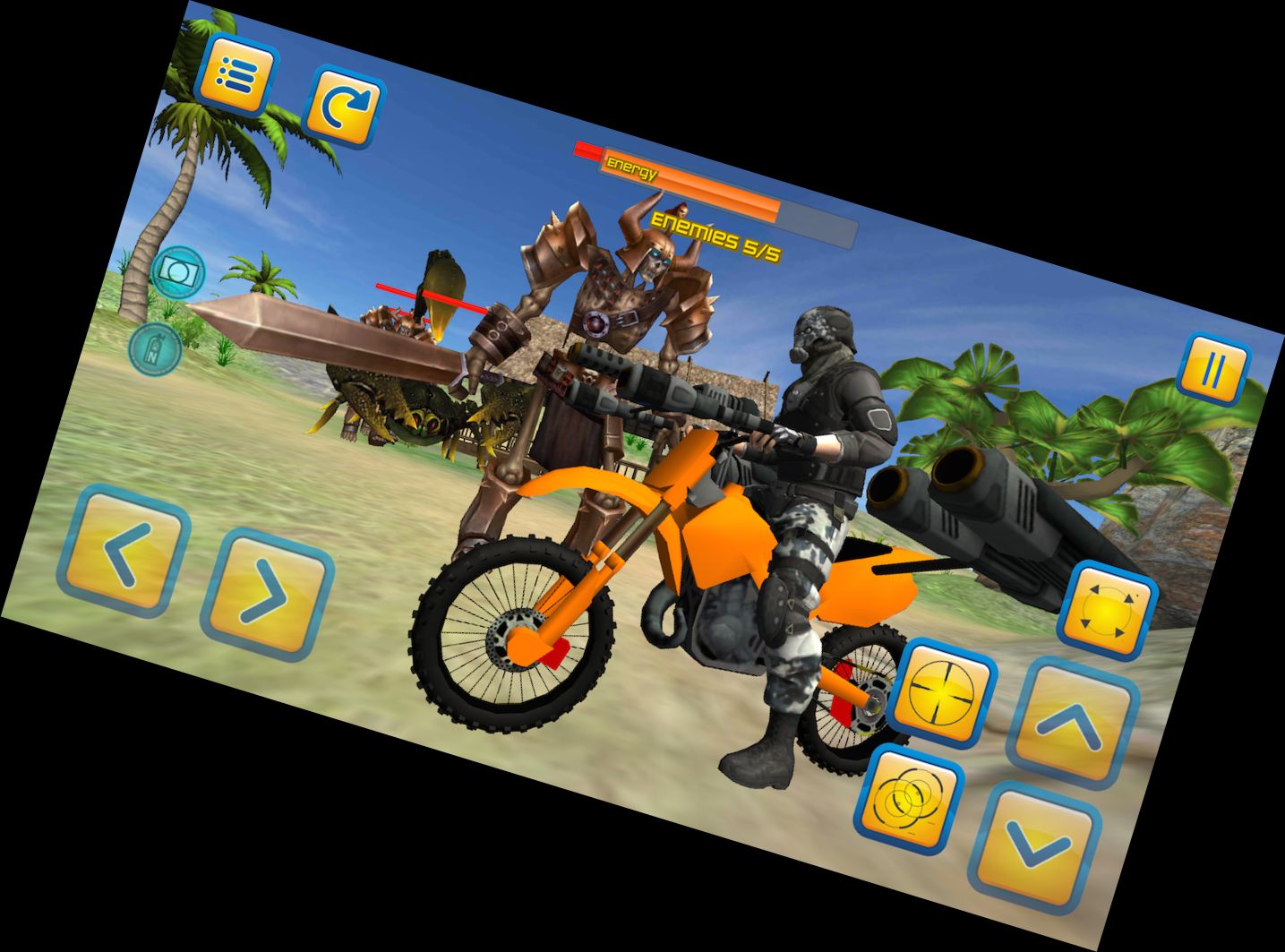 Beach Motorcycle 3D Combat Rider