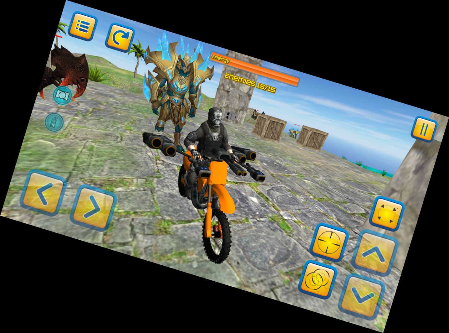 Beach Motorcycle 3D Combat Rider