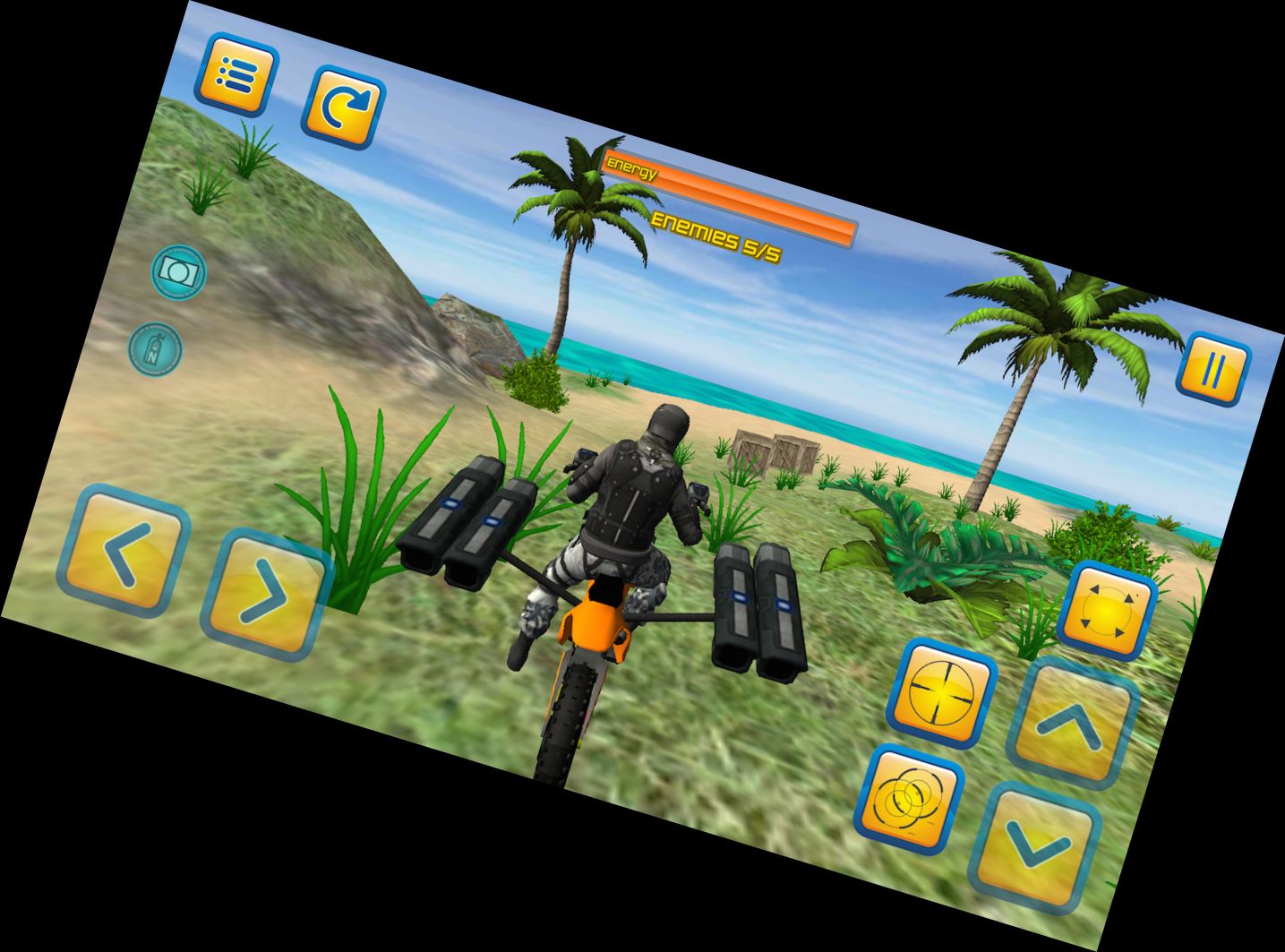 Beach Motorcycle 3D Combat Rider