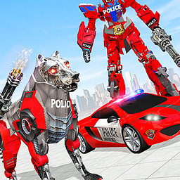 American Cop Dog Robot Vehicle Game