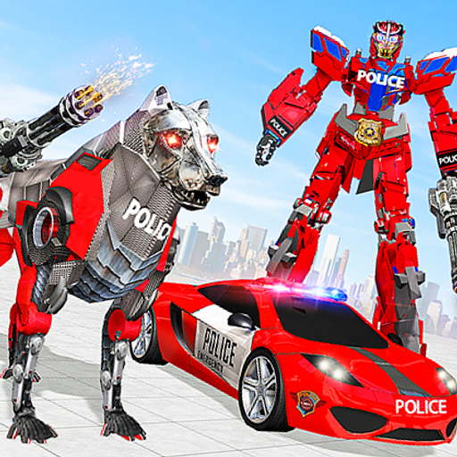 American Cop Dog Robot Vehicle Game