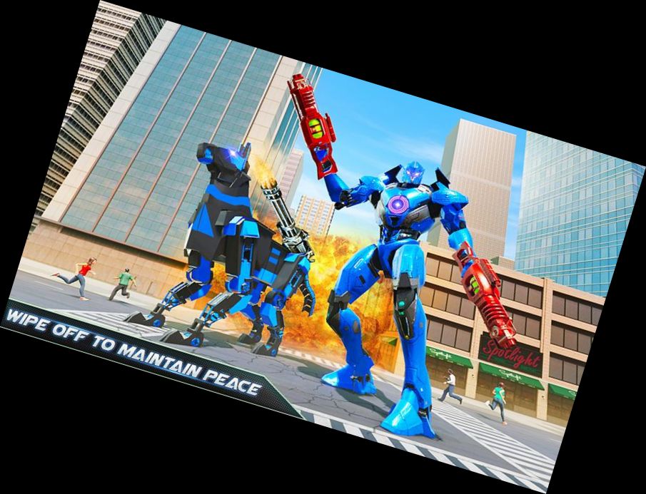 American Cop Dog Robot Vehicle Game