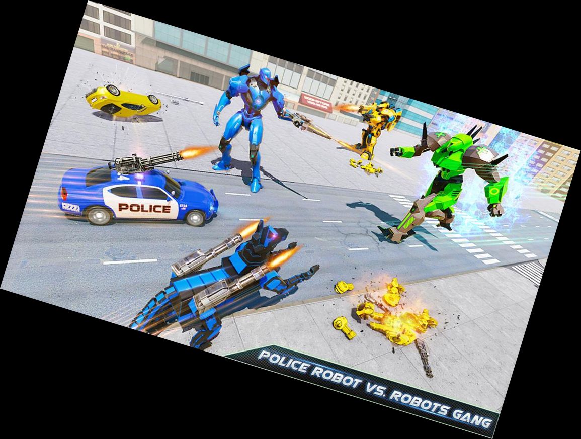 American Cop Dog Robot Vehicle Game