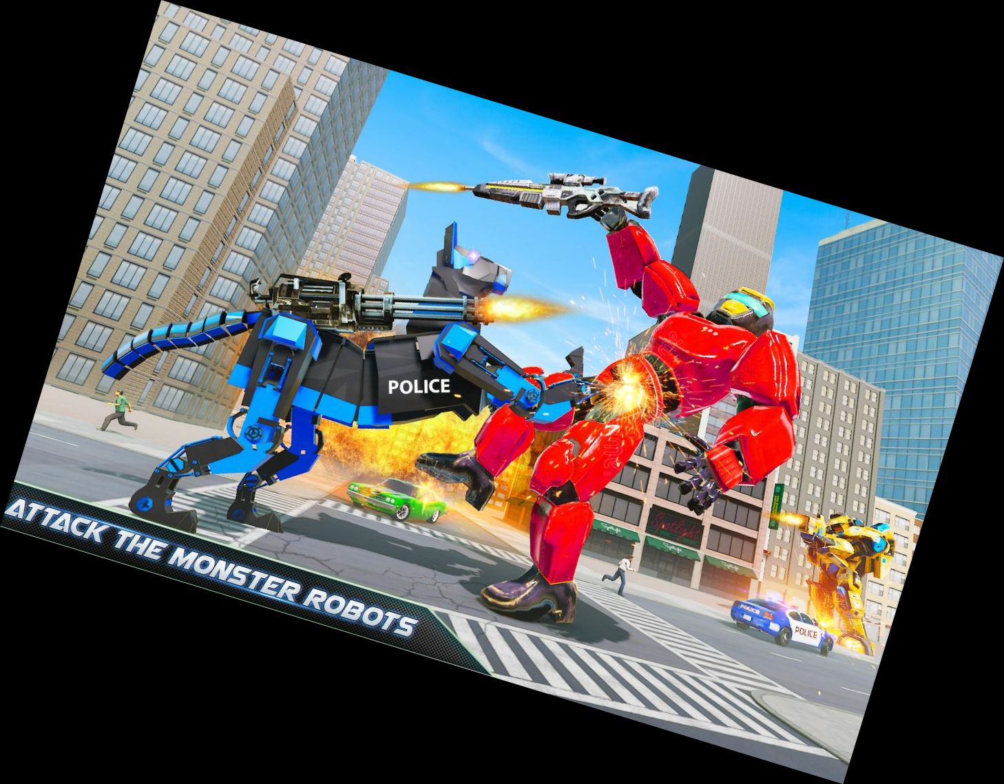 American Cop Dog Robot Vehicle Game