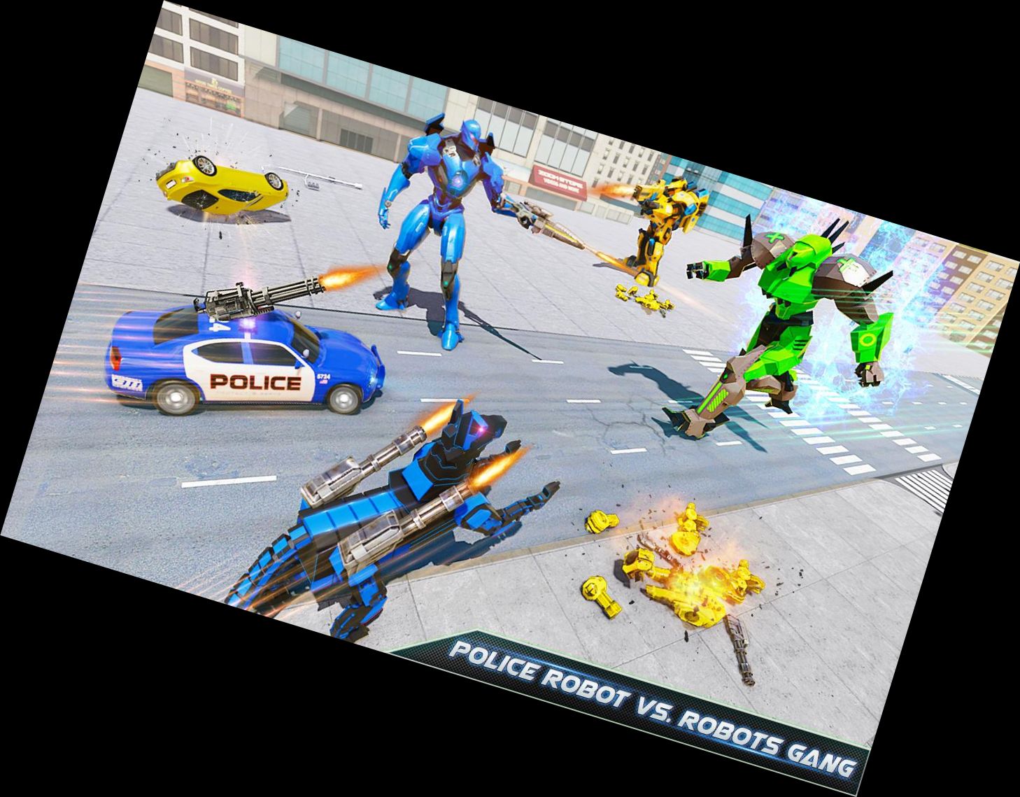 American Cop Dog Robot Vehicle Game