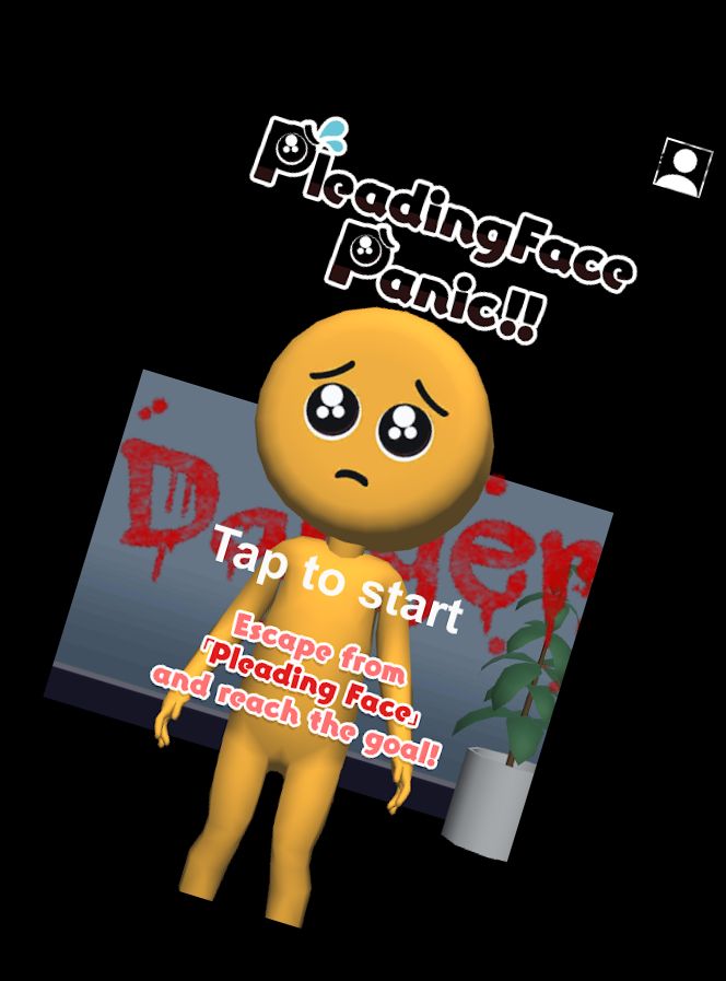 Flehendes Gesicht Panik