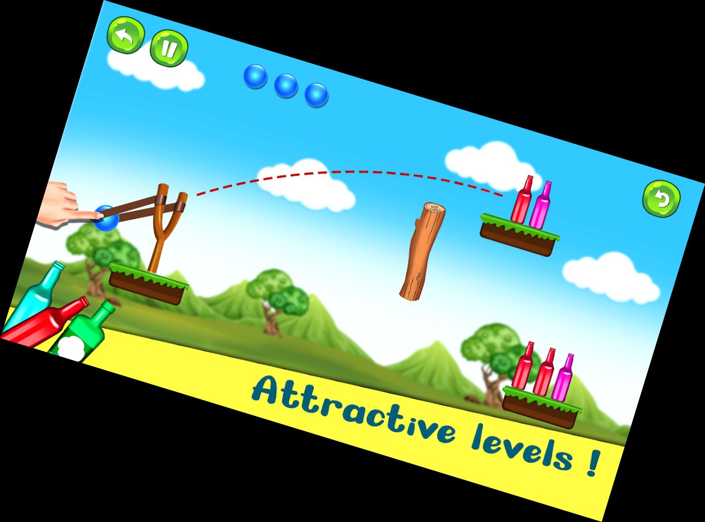 Flaschen Umwerfen Treffer