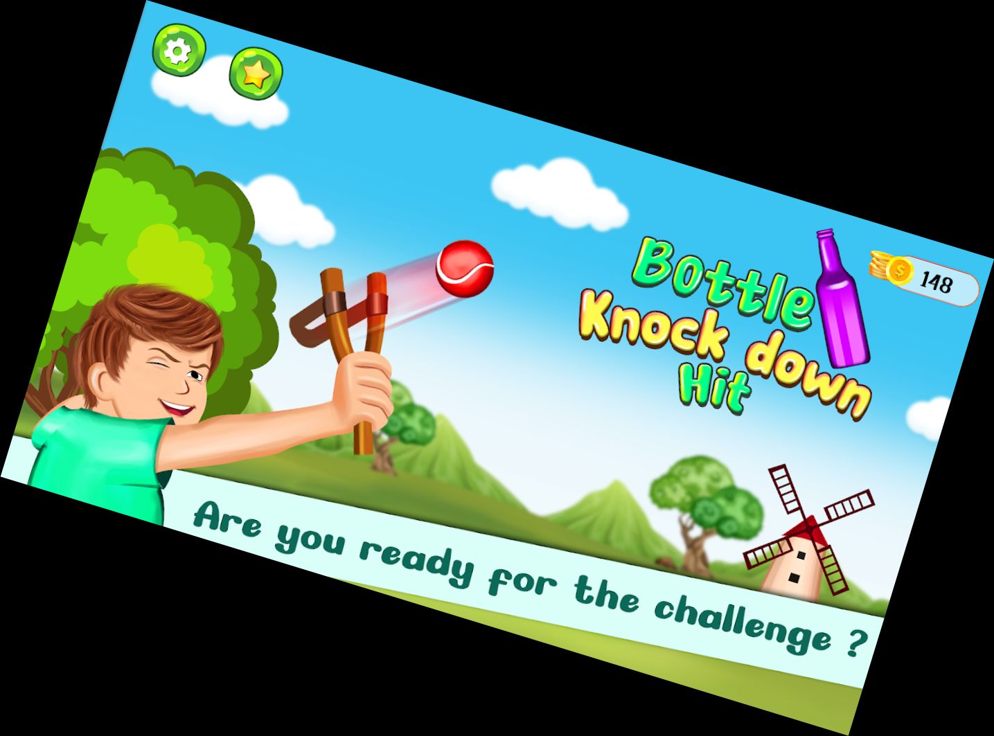 Flaschen Umwerfen Treffer