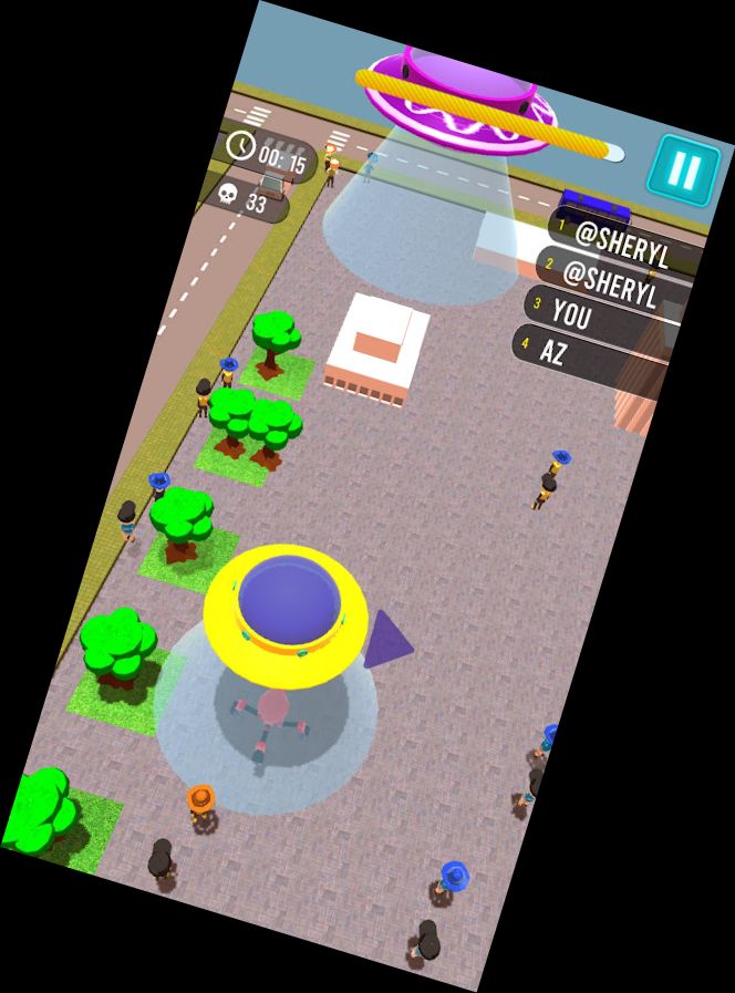 Weltraum-Invasion Alien-Angriff