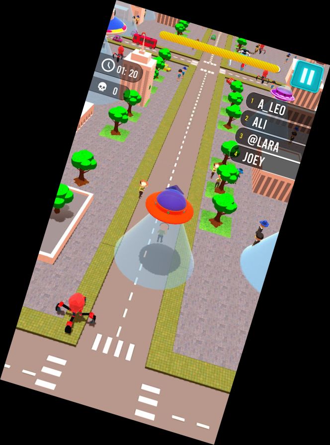 Weltraum-Invasion Alien-Angriff