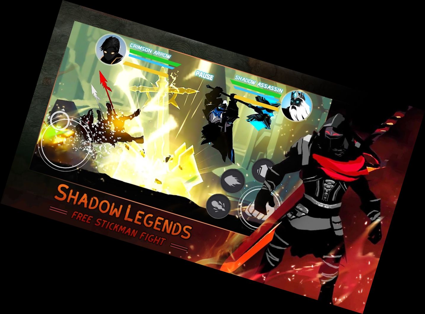 Schattenlegenden Stickman Kampf