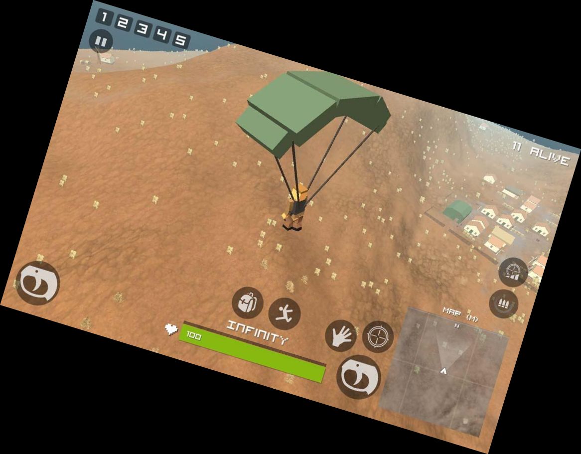 Großes Pixel Royale Schlacht 3D