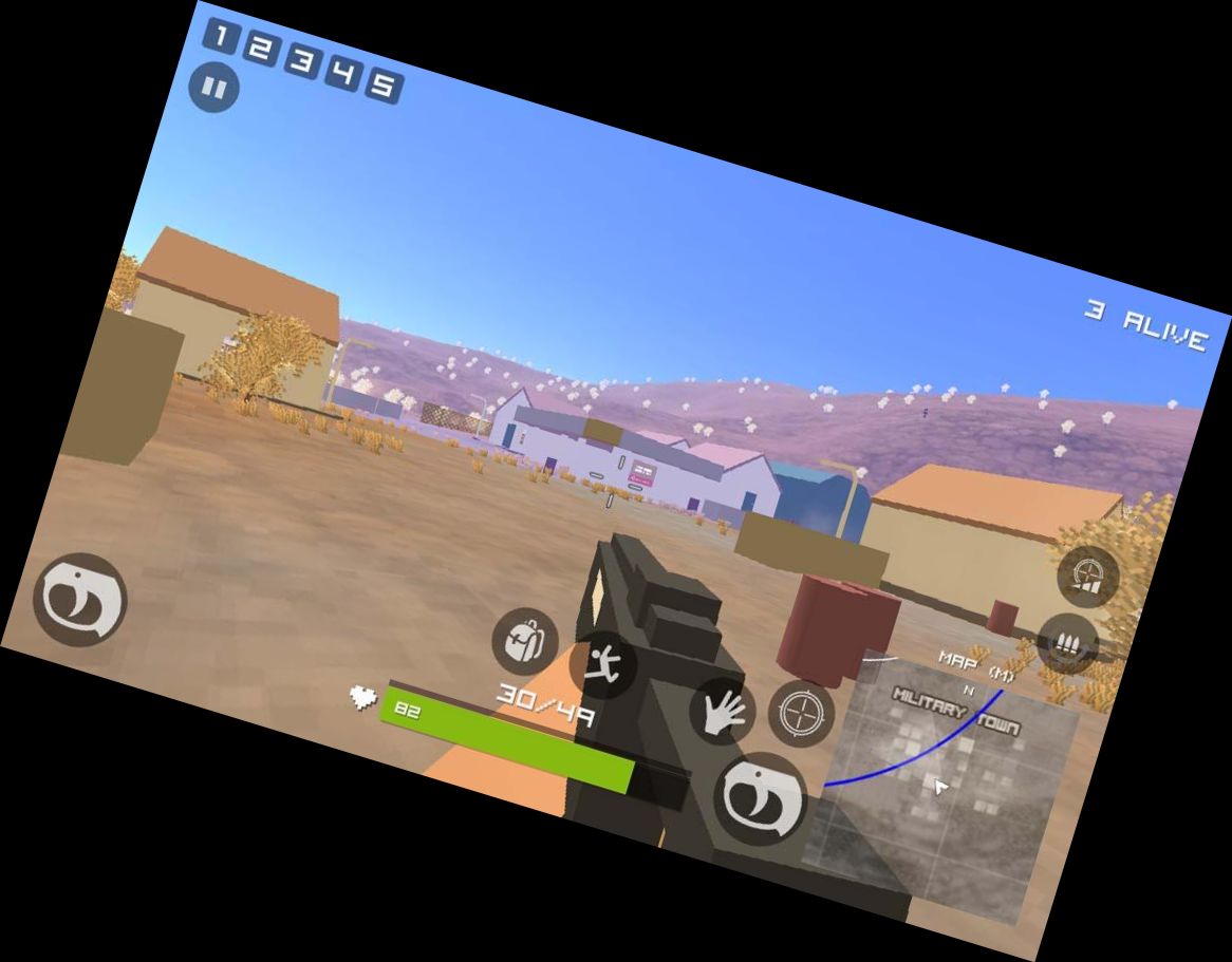 Großes Pixel Royale Schlacht 3D