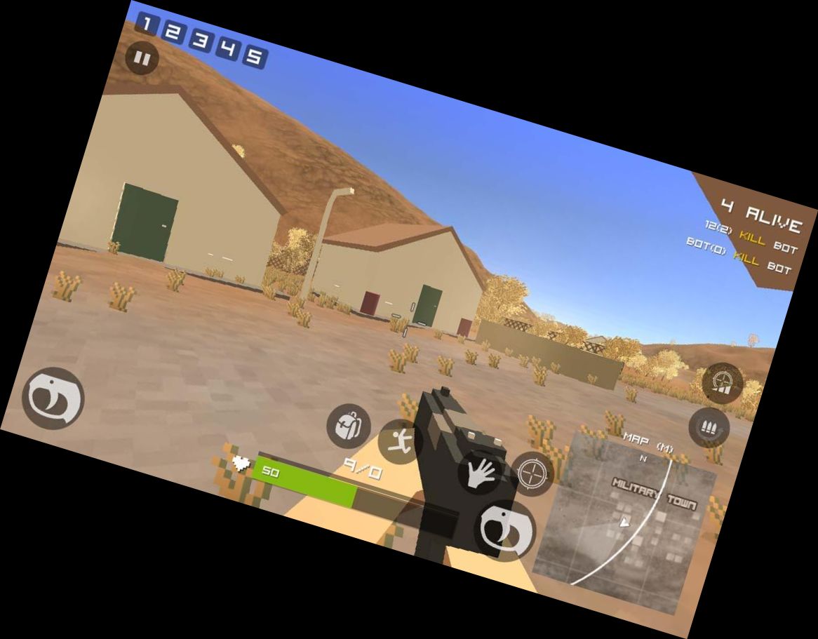 Großes Pixel Royale Schlacht 3D