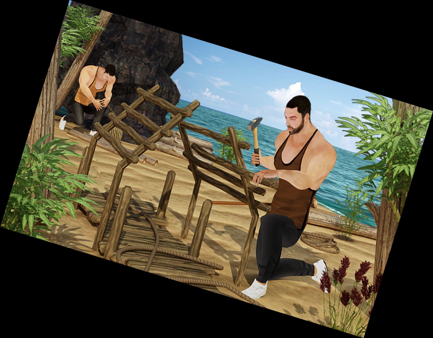 Überleben auf dem Floß Jäger