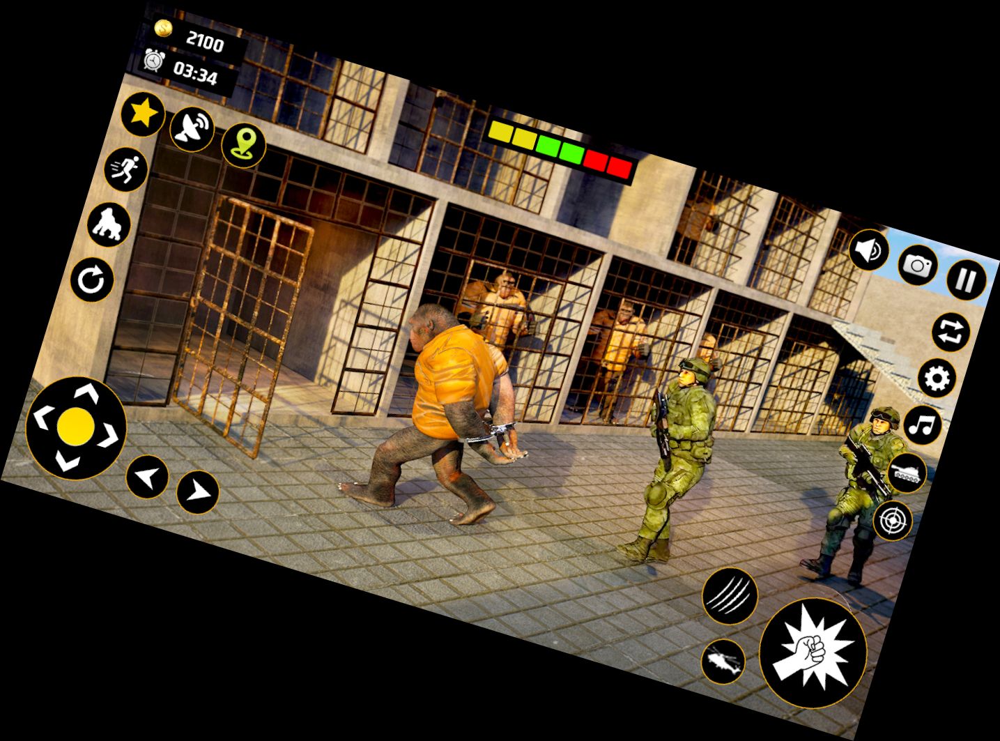 Gorilla-Zerstörung Stadt-Angriff