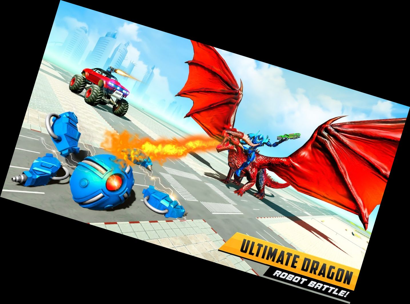 Polizei-Drachen-Roboter-Aut