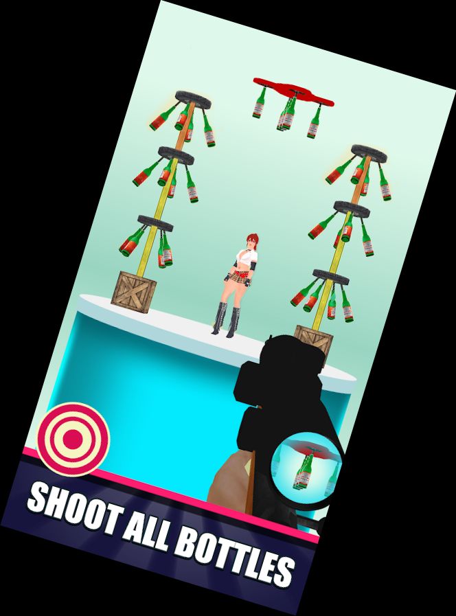 Online Scharfschütze Flaschens