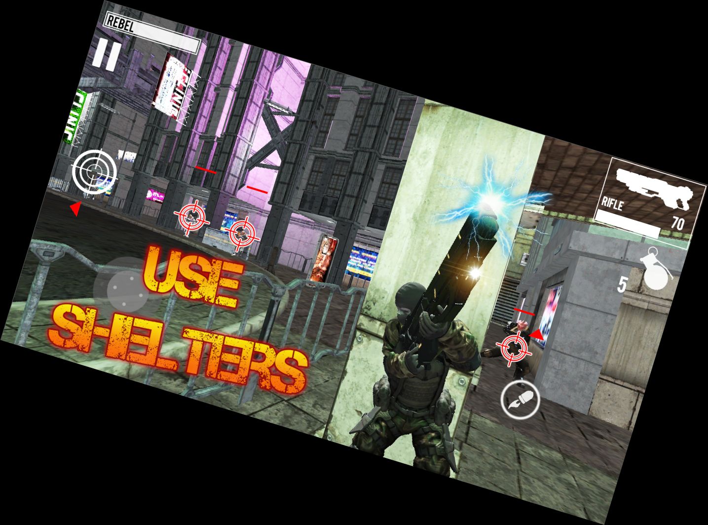 Cyber Kraft Angriff: Schießspiele