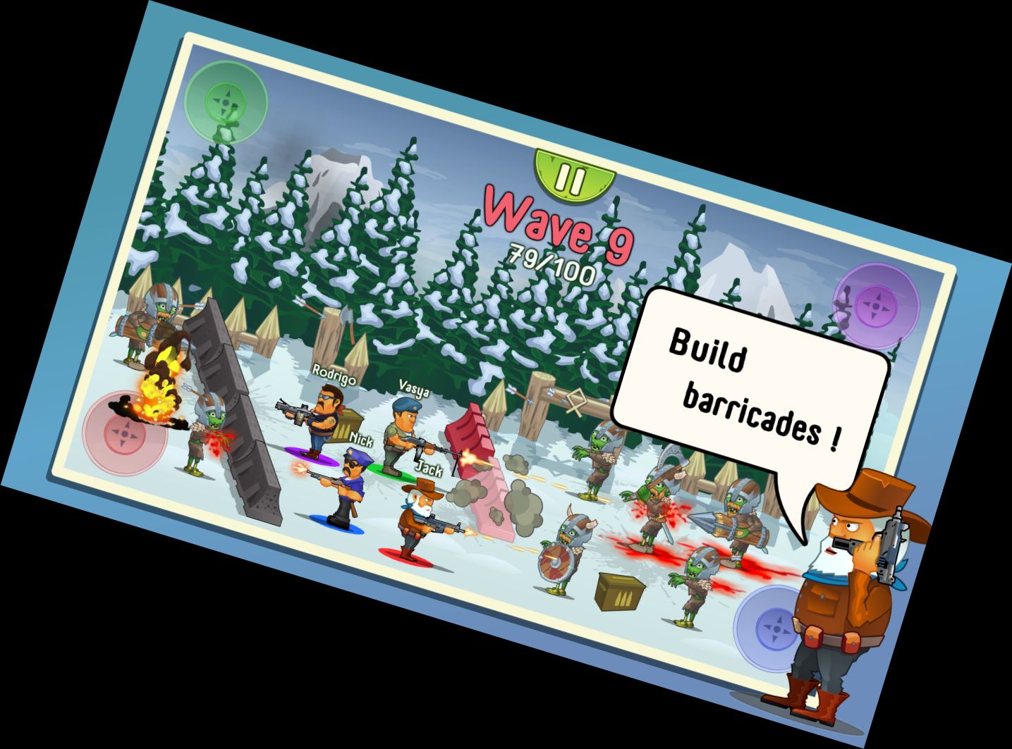 Vier Jungs & Zombies: 4 Spieler