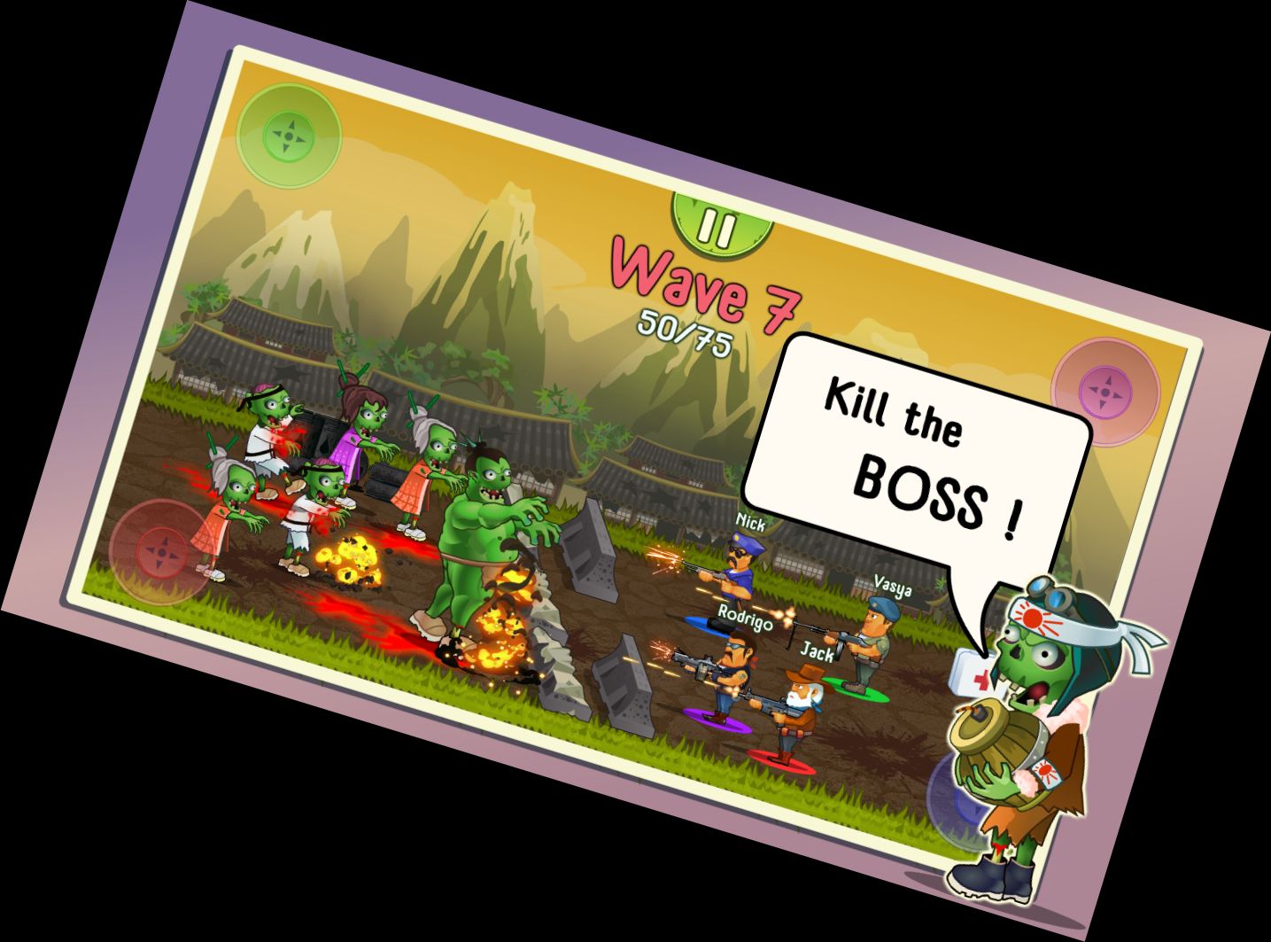 Vier Jungs & Zombies: 4 Spieler