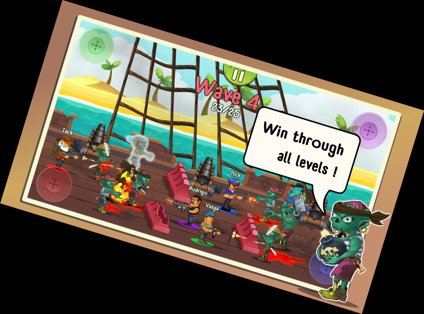 Vier Jungs & Zombies: 4 Spieler