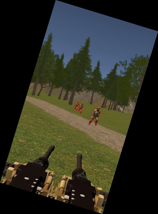 Maschinengewehr-Angriff