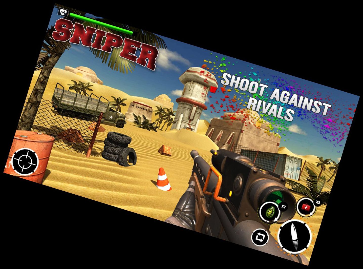 Scharfschützen-Arena: Waffens