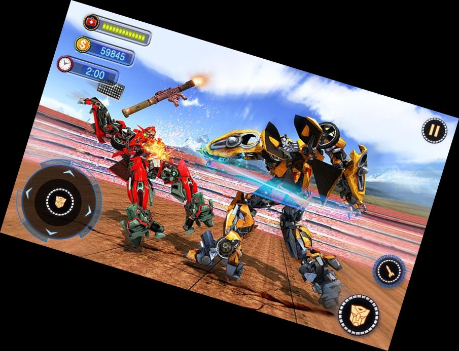 US Polizei Roboter Auto Verwandlung