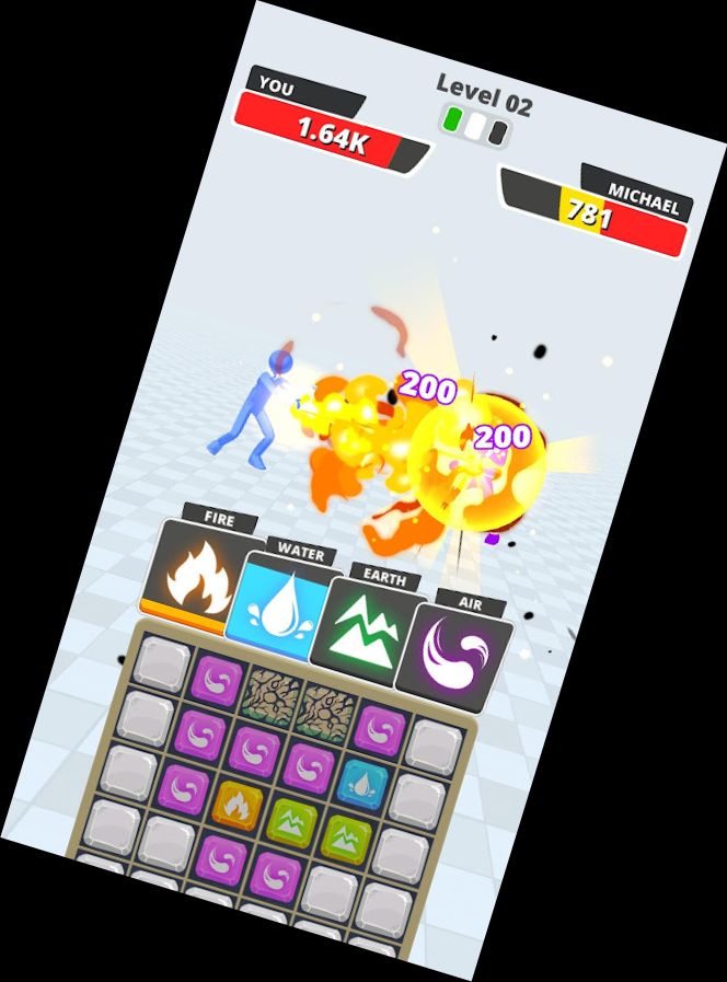 Element-Puzzle-Kämpfer