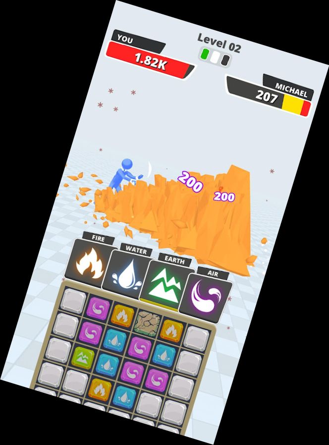 Element-Puzzle-Kämpfer