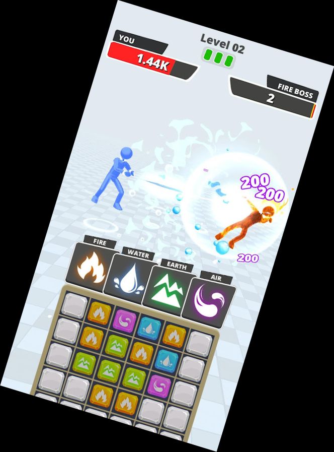 Element-Puzzle-Kämpfer