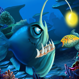 Große Fische fressen kleine F