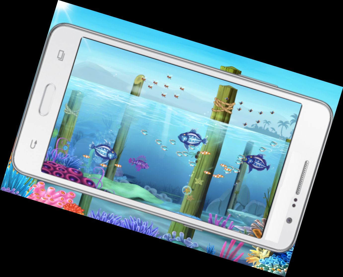 Große Fische fressen kleine F