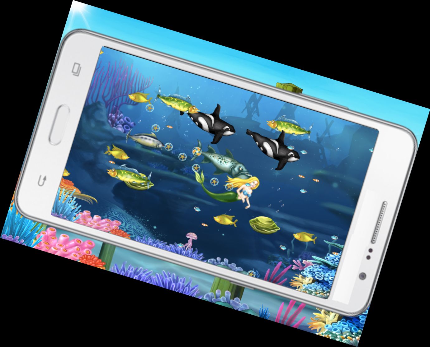 Große Fische fressen kleine F